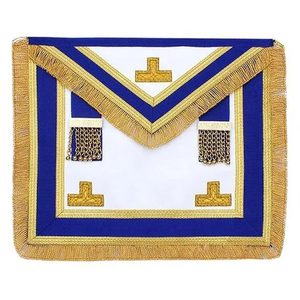 Delantal de Regalia masónico bordado hecho a mano, cinta de tela de cuero para vestido completo provincial para costura de masón - Product Image 1