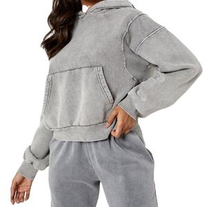 Nouveautés Streetwear Pulls à capuche slim fit Crop top Mode 100% coton Sweat-shirts lourds Sweat-shirts décontractés - Product Image 3