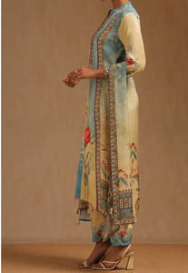 ชุดเดรสผ้าไหมวิสคอสจากอินเดียและปากีสถานชุดเดรสแขนกุดสำหรับผู้หญิงพิมพ์ลายดอกไม้ใส่สบายปกติใส่ได้หลายสี - Product Image 2