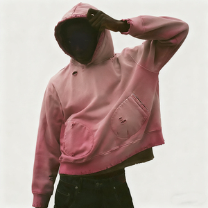 Sudadera con Capucha Casual para Hombre, Sudadera Deportiva de Invierno, Sudadera Lisa Teñida al por Mayor para la Temporada de Otoño, Sudadera con Capucha Lavada al Ácido - Product Image 1