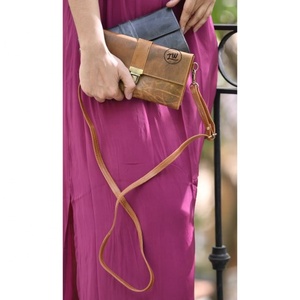 LW Newest Western Leather <b>Wallet</b> Cowhide Leather <b>Wallet</b> With Crossbody Strap Women's Everyday Shoulder Leather Purse Clutch - Product Image 6