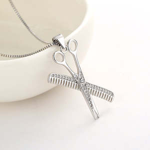 Collana per Parrucchieri in Oro 14K con Cristalli, Collane di Lusso con Cristalli per Stilisti - Product Image 4