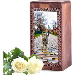Factory Direct Walnut Urn <b>for</b> Human <b>Ashes</b> <b>Casket</b> Wooden Urn Wholesale Funeral Handcrafted Souvenir Urn with Bag <b>for</b> Storage - Product Image 5