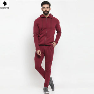 กางเกงวอร์มผู้ชายแบบมีซิปและซิปชุด2ชิ้นแบบลำลองทำจากผ้าขนสัตว์ไนลอนกันลมแบบยืดหยุ่น - Product Image 1