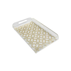 BANDEJA ACRÍLICA tres tamaños 14 '', 15 y 16'' Bandejas para servir de alta calidad Bandeja acrílica para servir Rectangular Precio bajo al por mayor - Product Image 1