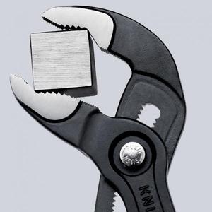 For Knipex Cobra Hightech Water Pump Pliers Grey Atramentized with Non-Slip <b>Plastic</b> Handles Head <b>Polished</b> - Product Image 5
