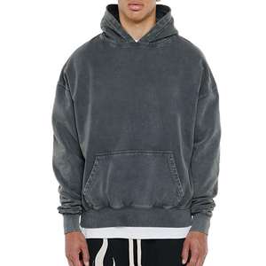 Acid <b>Wash</b> Hoodie Custom Oem Logo Pullover Overdyed Oversized Breathable Drawstrings Blank Stone Washed Vintage Hoodie - Product Image 1