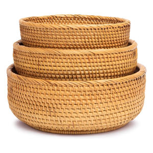 ตะกร้าเก็บของในครัวราคาถูกที่สุด ตะกร้าหวายใส่ผลไม้และขนมปัง - Product Image 5