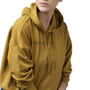 Sudadera con capucha de manga larga con diseño personalizado para mujer, hecha de forro polar de algodón, material de última moda para la temporada de invierno - Product Image 1