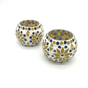 Wholesale Customized Modern Mosaic Hanging Beeswax <b>Tealight</b> Votive Highly Scented Handmade Design for Home Christmas Decoration - Product Image 2