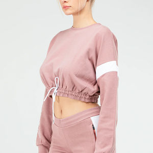 Sweat-shirt court élégant pour femmes Sweat à capuche léger pour la salle de sport et le confort quotidien Pullover Slim-Cut Sweatshirts pour Athleisure - Product Image 5