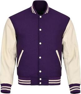 2026 Baseball Lightman Men's Vintage Thin Stand Collar Front Logo Casual Winter <b>Padded</b> <b>Thermal</b> Varsity Jacket Polyester Sleeves - Product Image 1