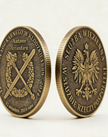 Moneda Conmemorativa del Aniversario de la Prisión de Klodzko |   Emblema del Servicio Penitenciario Polaco, Águila en Aleación de Zinc, Bronce Antiguo Tradicional