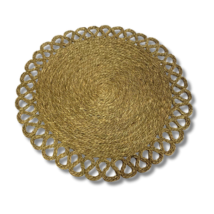 Manteles individuales de jacinto de agua hechos a mano con diseño bohemio ecológico manteles individuales tejidos naturales personalizables al por mayor - Product Image 1