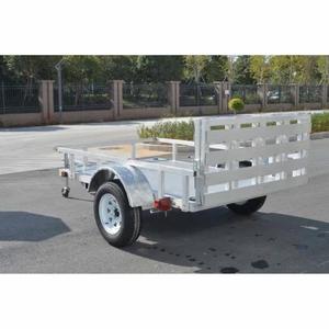 Remolque Utilitario de Aluminio de 7x14 pies con Plataforma Plana, Rampa y Barandas Laterales, Remolque de Carga de Doble Eje, Carga Útil Máxima de 1001-2000 kg - Product Image 5