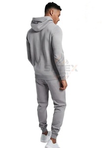 Conjunto de chándal deportivo de algodón para hombre de talla grande, chándal informal de algodón 100% que incluye pantalones de chándal inferiores con capucha de lana para invierno - Product Image 4