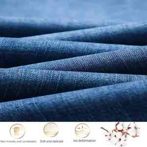 2025 Men's <b>Elastic</b> Cotton <b>Jeans</b> Fashion Gray Denim High Waist Pants Comfortable Business Casual with Thin Thick Material Options - Product Image 2