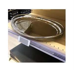 Bandeja de forma ovalada para servir comida de diseño fabuloso, bandeja de servicio de comida rápida de Metal de gran tamaño pulida de plata hecha a mano - Product Image 1