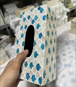 กล่องกระดาษทิชชูฝังมุกเปลือกหอย ตกแต่งบ้านบนโต๊ะอาหารอย่างหรูหรา - Product Image 5