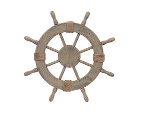 Conception de roue de bateau suspendue en bois fantaisie avec la meilleure conception d'aspect antique en bois de qualité à bas prix - Product Image 4