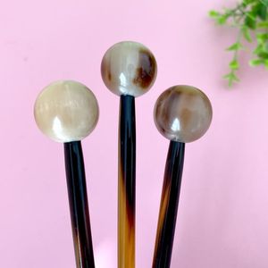 DRIVEN HANDMADE POLISHED BUFFALO HORN <b>HAIR</b> ACCESSORIES <b>Hair</b> Fork Stick <b>Barrettes</b> <b>Clips</b> for Jewelry Matiss <b>Hair</b> Styling - Product Image 2