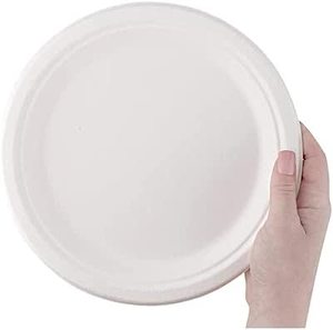 Eco-Friendly Bagasse 6-Inch <b>Plates</b> Biodegradable Compostable Microwave Dishwasher Safe BPA Free Asian Zen Design for Back School - Product Image 1
