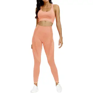 Private Label Solid Color All Sizes Women Yoga Set / Sportswear Two Piece Exercise Women Yoga Set For Sale
