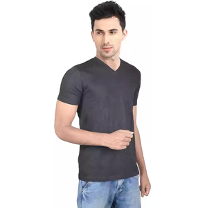 Camiseta Transpirable con Cuello en V para Hombre, 100% Algodón, Diseño Personalizado, Tela Oxford de Alta Calidad, Manga Corta - Product Image 2