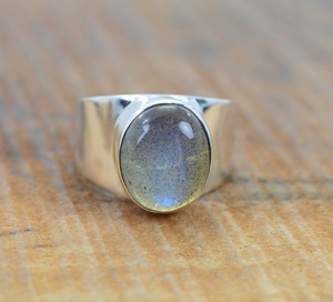 925 bague en argent Sterling Labradorite pierre argent Spinner bague à la main Labradorite bijoux en argent pierres précieuses femmes bague - Product Image 4
