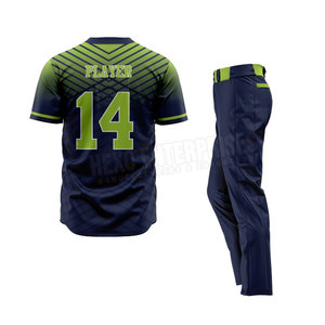 High Street Hip Hop Uniformes de béisbol personalizados para hombres Ropa deportiva transpirable con logotipo de equipo Tallas grandes para adultos - Product Image 2