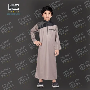 Thobe en polyester respirant de haute qualité Vêtements musulmans traditionnels pour enfants Quantité en vrac disponible pour garçons et enfants - Product Image 2