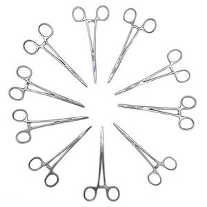 เครื่องมือผ่าตัดแบบโค้ง 5 นิ้ว ทำจากสแตนเลสอย่างดี คีมจับเลือดแบบแมนนวล สำหรับการแพทย์ - Product Image 1