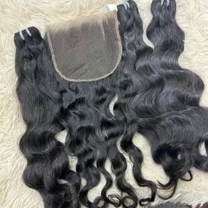 ผมต่อแบบตรงสำหรับผู้หญิงผิวดำผมถักทอแบบไม่ใช้เรมี่100% - Product Image 5