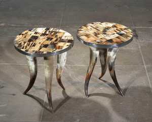 โต๊ะกาแฟทำจากเขาวัวคุณภาพพรีเมียม พร้อมลวดลายสีธรรมชาติที่เป็นเอกลักษณ์และพื้นผิวที่โดดเด่น โต๊ะกลางทรงเขา - Product Image 2