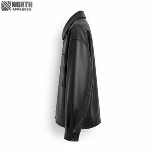 Mode personnalisée de haute qualité Conceptions Vêtements d'extérieur à manches longues Style de rue Veste en cuir respirante et décontractée Blouson aviateur personnalisé - Product Image 3