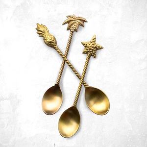 Royal Look Stainless Steel Multi Design <b>Gold</b> Serving Spoon Set Modern High Quality Cutlery for Restaurant Wedding Home Hotel - Product Image 1
