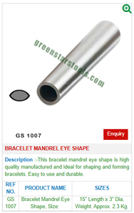 GREEN STAR SA PVT LTD GS 1007 Mandrin pour bracelet en forme d'oeil Nouveau type pince pour outils de bijouterie en acier inoxydable et aluminium - Product Image 2