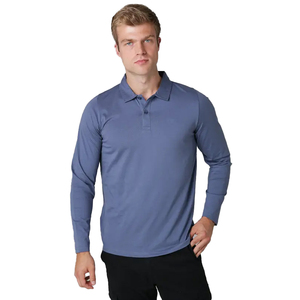 Camisa de Manga Larga 100% Algodón para Hombre, Corte Clásico, Transpirable, de Secado Rápido, Estilo Casual Elegante, Esencial para Actividades al Aire Libre, Color Sólido - Product Image 1