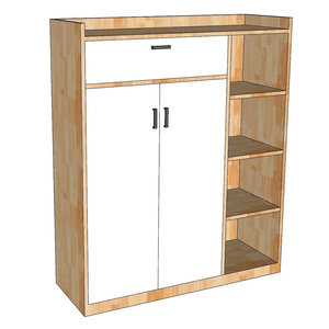 Zapatero Minimalista de Madera Natural con Estantes de Almacenamiento Integrados KG68068 para Muebles de Sala de Estar - Product Image 4