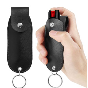 Estuche para Gas Pimienta de Seguridad Personal, Llavero de Cuero PU, Cierre de Botón a Presión Seguro, Estuche para Gas Pimienta - Product Image 1