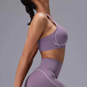 Soutien-gorge de sport personnalisé à soutien élevé Haut de yoga pour femme Ensemble de vêtements de sport pour la salle de sport - Product Image 2