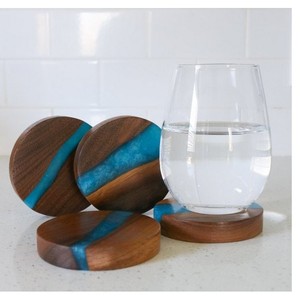 DIFFERENT DESIGN NEW WOODEN <b>and</b> ROUND CAOSTER <b>SET</b> Manufacturer Wooden <b>coaster</b> <b>Set</b> Natural Round Cup Mat Wood <b>Coasters</b> - Product Image 2