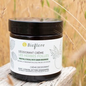Desodorante en Crema Bioflore Wild Grass, Natural y Orgánico, Control Efectivo del Olor, Manteca de Karité, Cera de Abejas, Limón, Menta - Product Image 3