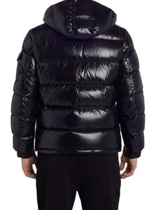 Veste bomber en toile enduite de luxe pour homme de la marque M, col montant, logo frontal, coupe-vent, respirante, pour l'hiver - Product Image 2