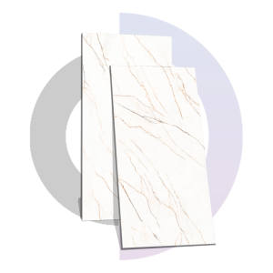 Carreaux blancs et bruns 600x1200mm résistants aux taches Carreaux gris d'intérieur Collection de carreaux de sol vitrifiés polis porcelaine - Product Image 1