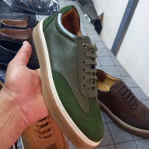 Zapatos de cuero genuino para hombre, zapatillas informales con cordones, suela de goma suave, para uso diario en primavera - Product Image 4