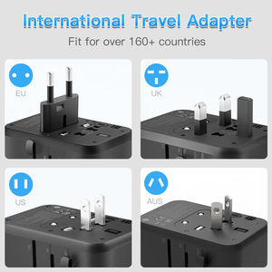 Adaptador de viaje Universal, enchufe GaN de 65W con enchufes UK/EU/AU/US, 3USB-C PD y 2USB-A QC internacional - Product Image 4