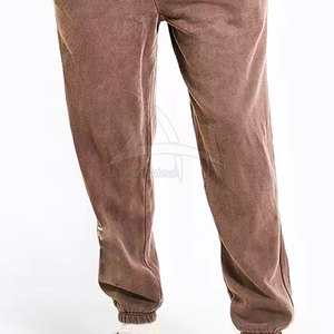 Survêtement délavé à l'acide en gros, respirant, décontracté, vêtements de sport d'hiver, capuche, taille élastique, tissu personnalisé - Product Image 4