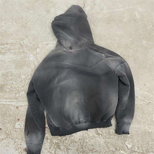 Oem Hoodie Manufacturers Custom High Quality Heavyweight Basics Vintage Distressed Thermal Sudaderas Acid Wash Men Hoodies - Product Image 2