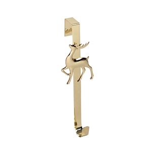 Soporte de calcetín de Navidad de Metal dorado y plateado de lujo para chimenea, estante colgante festivo para vacaciones - Product Image 3
